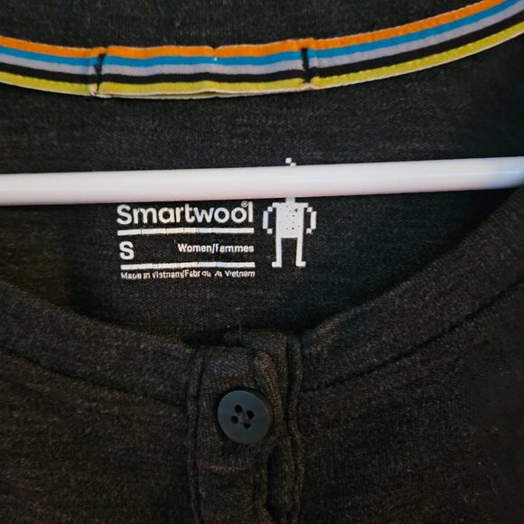 Smartwool Womens Long Sleeve Merino Wool 250 Henley Shirt Sz Small - Picture 3 of 6